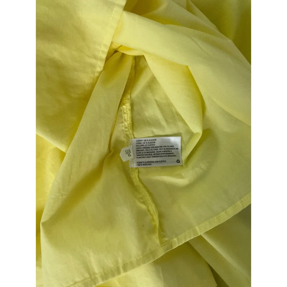 Wild Fable Women's Yellow Mini Dress Puff Sleeve Tie Front XXL NWT‎ - Picture 5 of 7